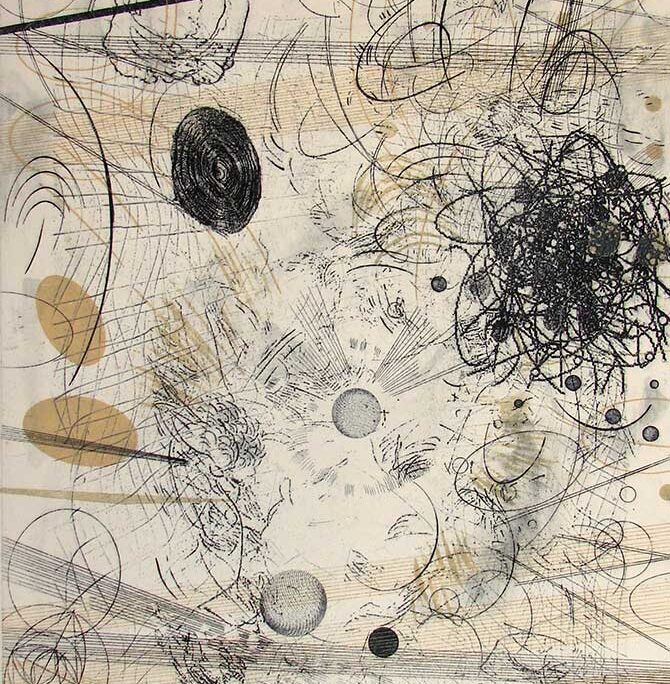 Abyss, etching, 18 in x 12 in