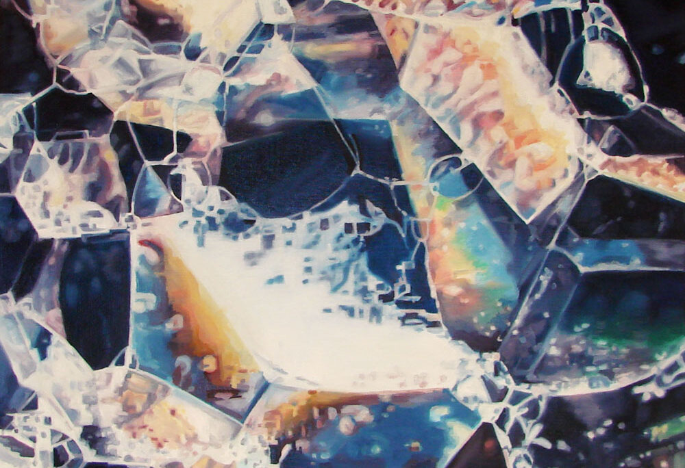 Refraction, oil on canvas, 20 in x 20 in