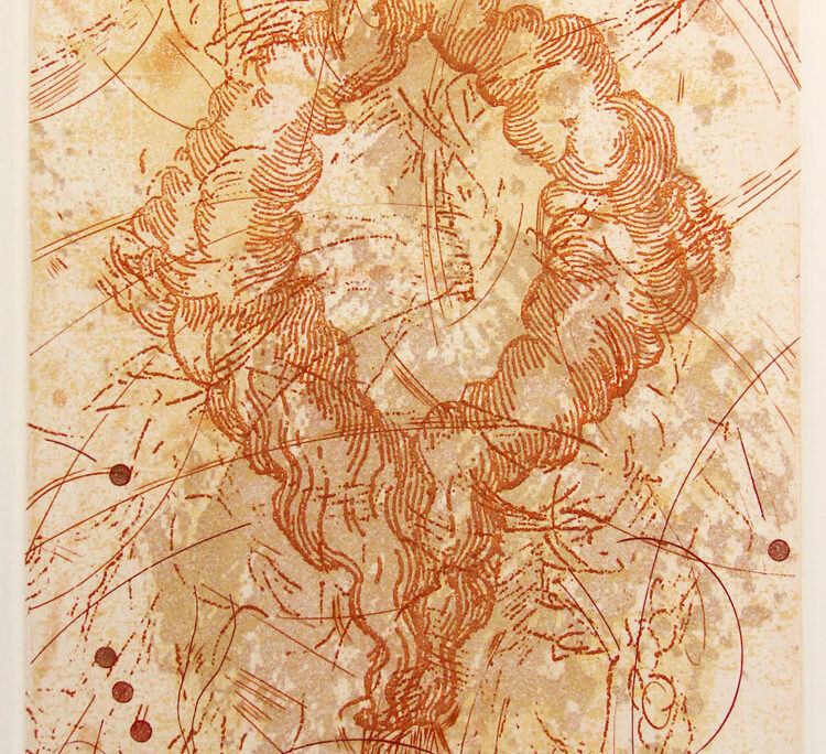 Wind, etching, 8 in x 6 in