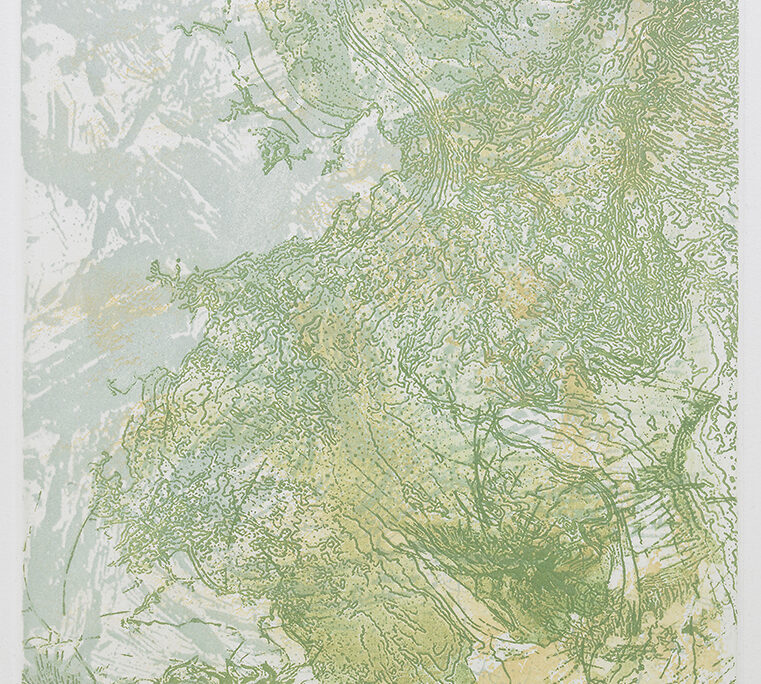 Atmospheric River, etching, 12 in. x 9 in.