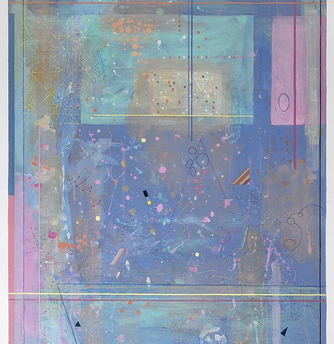 Living Underwater, acrylic on paper, 40 in. x 26 in.